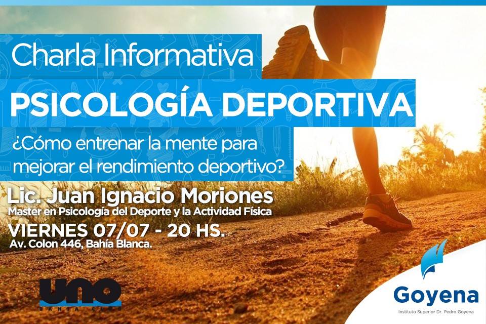 Charla informativa como psicologo deportivo sobre ¿Cómo entrenar la mente para mejorar el rendimiento deportivo?